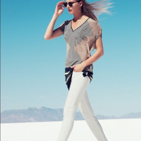 J. Crew 100% Silk Mosaic Mixed Media Print Kimono Cover-Up Dress Blouse Top - Picture 6 of 10